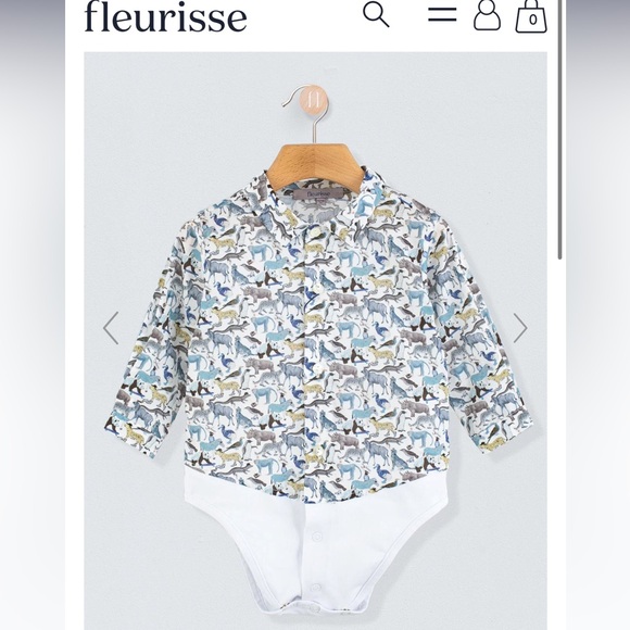 Animal Liberty print onesie shirt, sz 3y - Picture 4 of 5